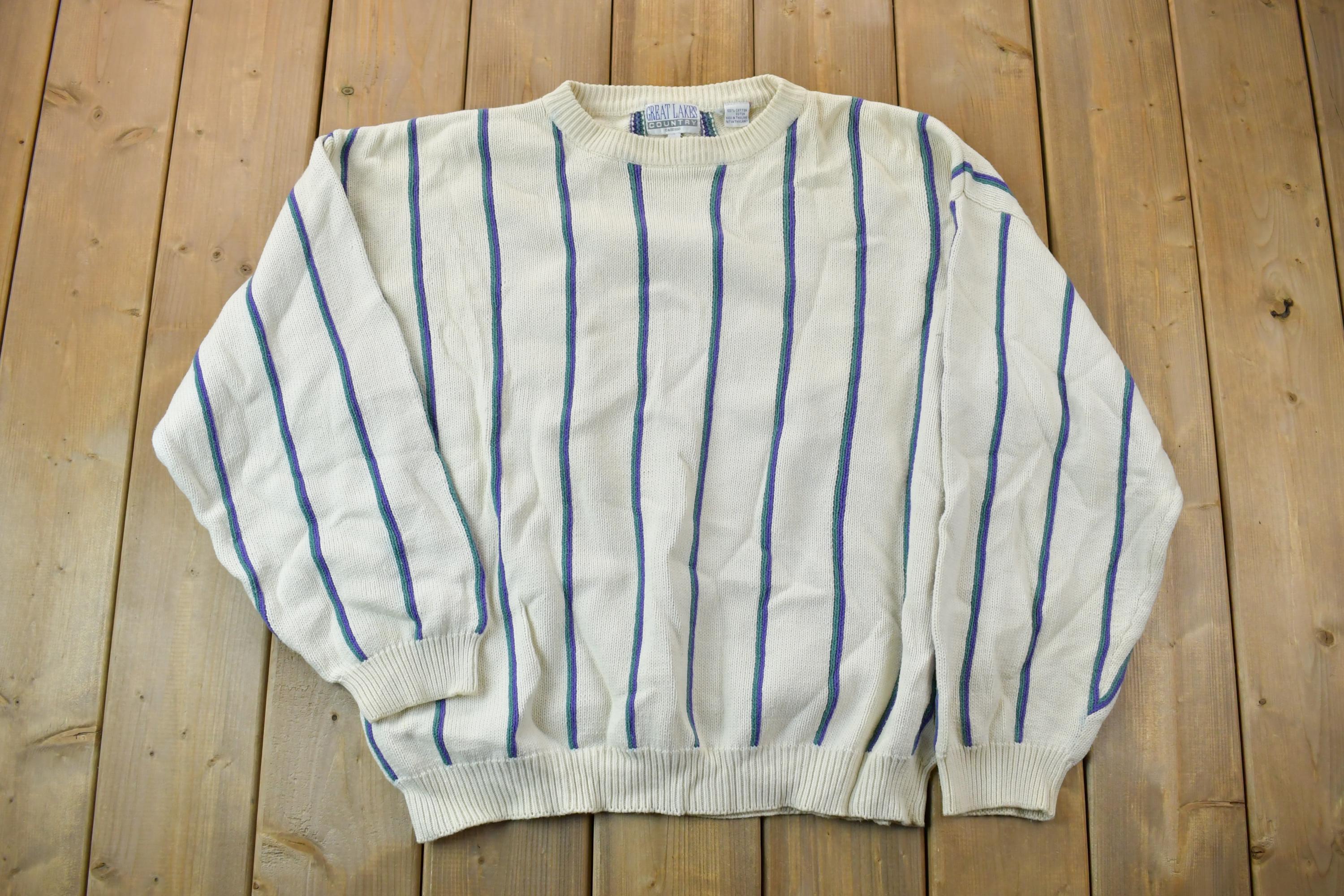 Vintage 1990s Great Lakes Country Knit Crewneck Sweater
