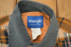Vintage 1990s Wrangler Western Shirts Plaid Button Up Shirt
