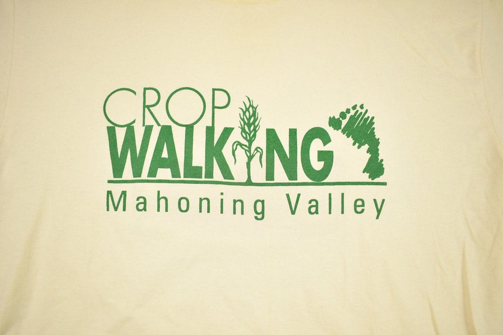 Vintage 1990s Crop Walking Graphic T Shirt / Vintage T Shirt / Streetwear / Graphic Tee / Made In USA