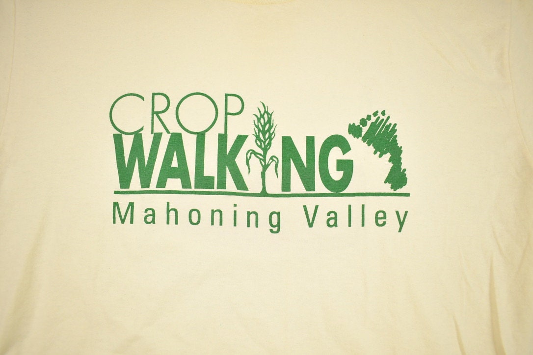 Vintage 1990s Crop Walking Graphic T Shirt