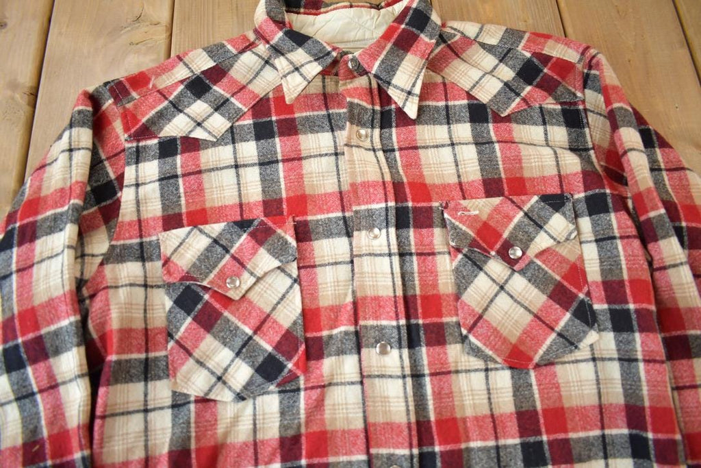 Vintage 1980s Pendleton High Grade Western Wear Plaid Button Up Shirt