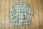Vintage 1990s Basic Editions Plaid Flannel Button Up Shirt / 1990s Button Up / Vintage Flannel / Plaid Shirt / Button Down