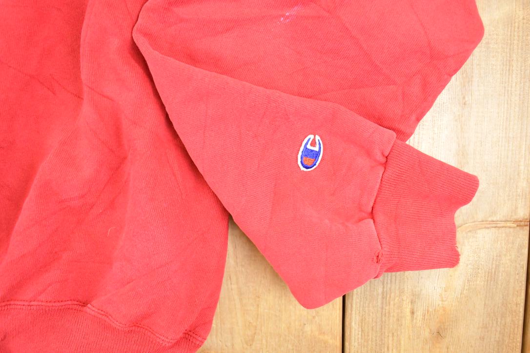 Vintage 1990s Champion Graphic Print Crewneck Sweatshirt Men's L