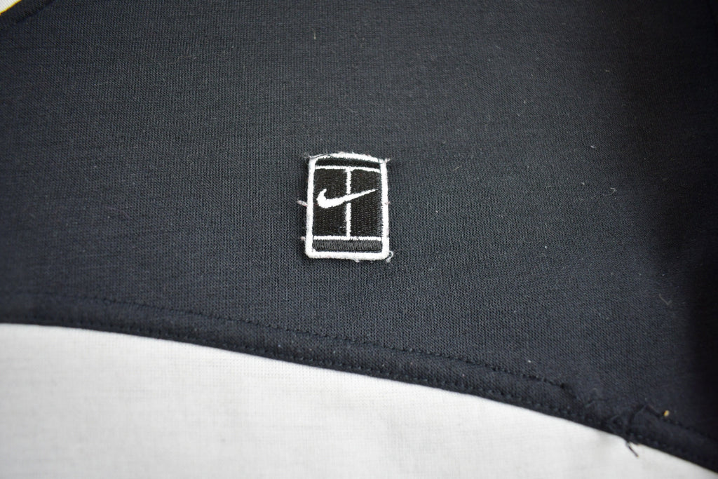 Vintage 1990s Nike Embroidered Mini Swoosh V-Neck Sweatshirt