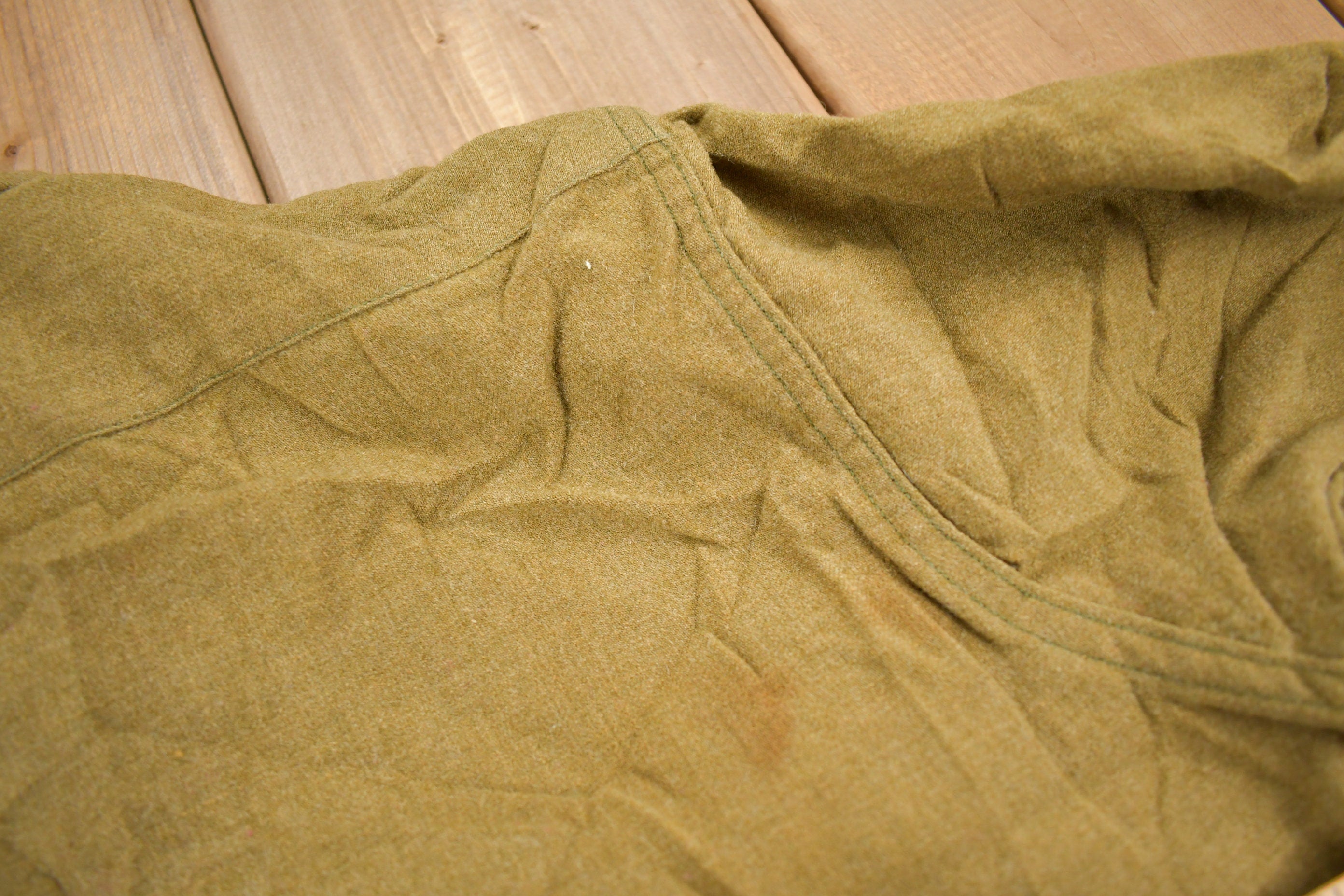 Vintage 1940s Military Button Up Shirt