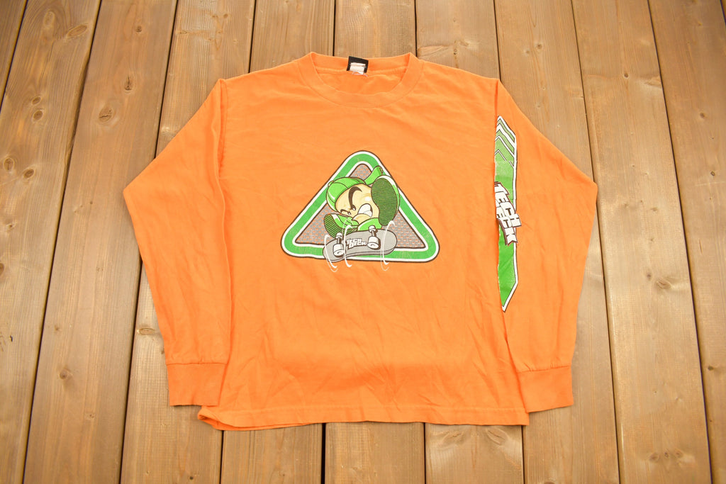 Vintage Y2k Tech Deck Kids Size Long Sleeve Graphic T Shirt