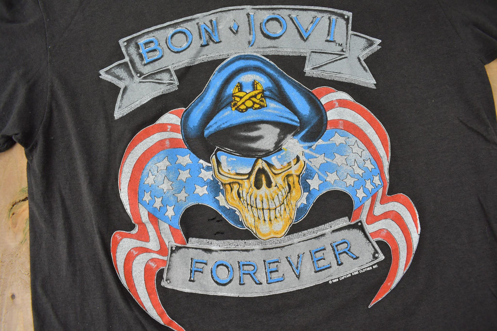 Vintage 1989 Bon Jovi Forever The Brotherhood Tour Band T-shirt