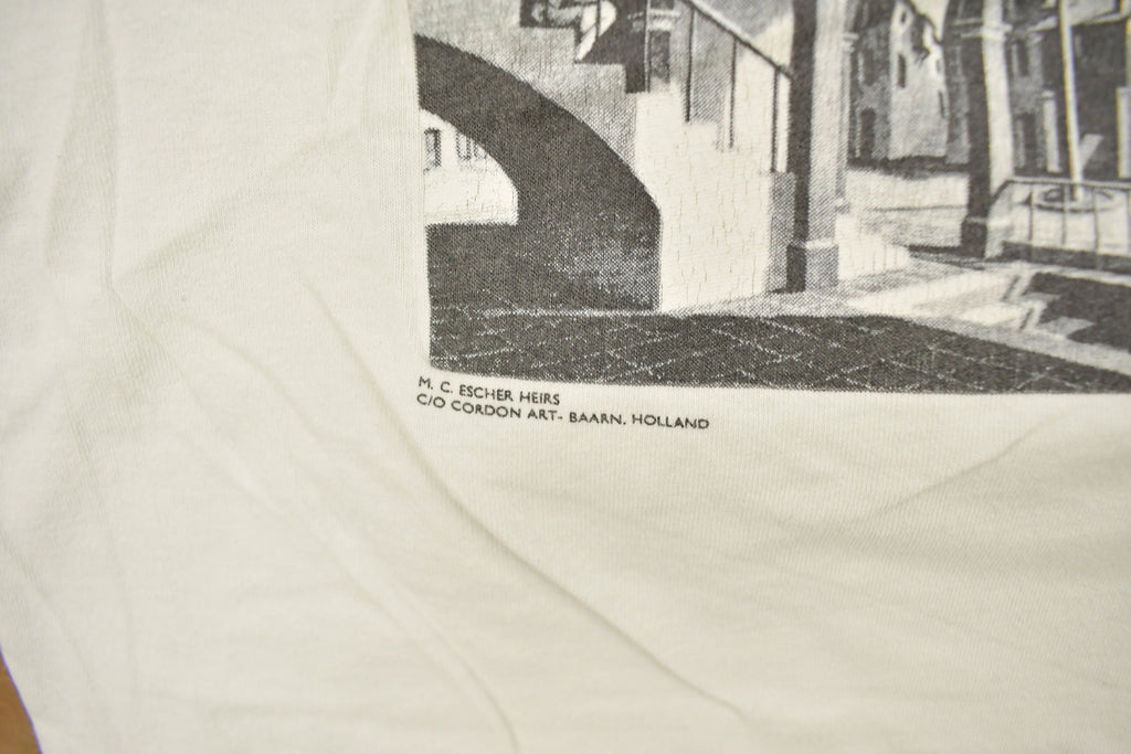 Vintage 1990s MC Escher Abstract Art Graphic T Shirt