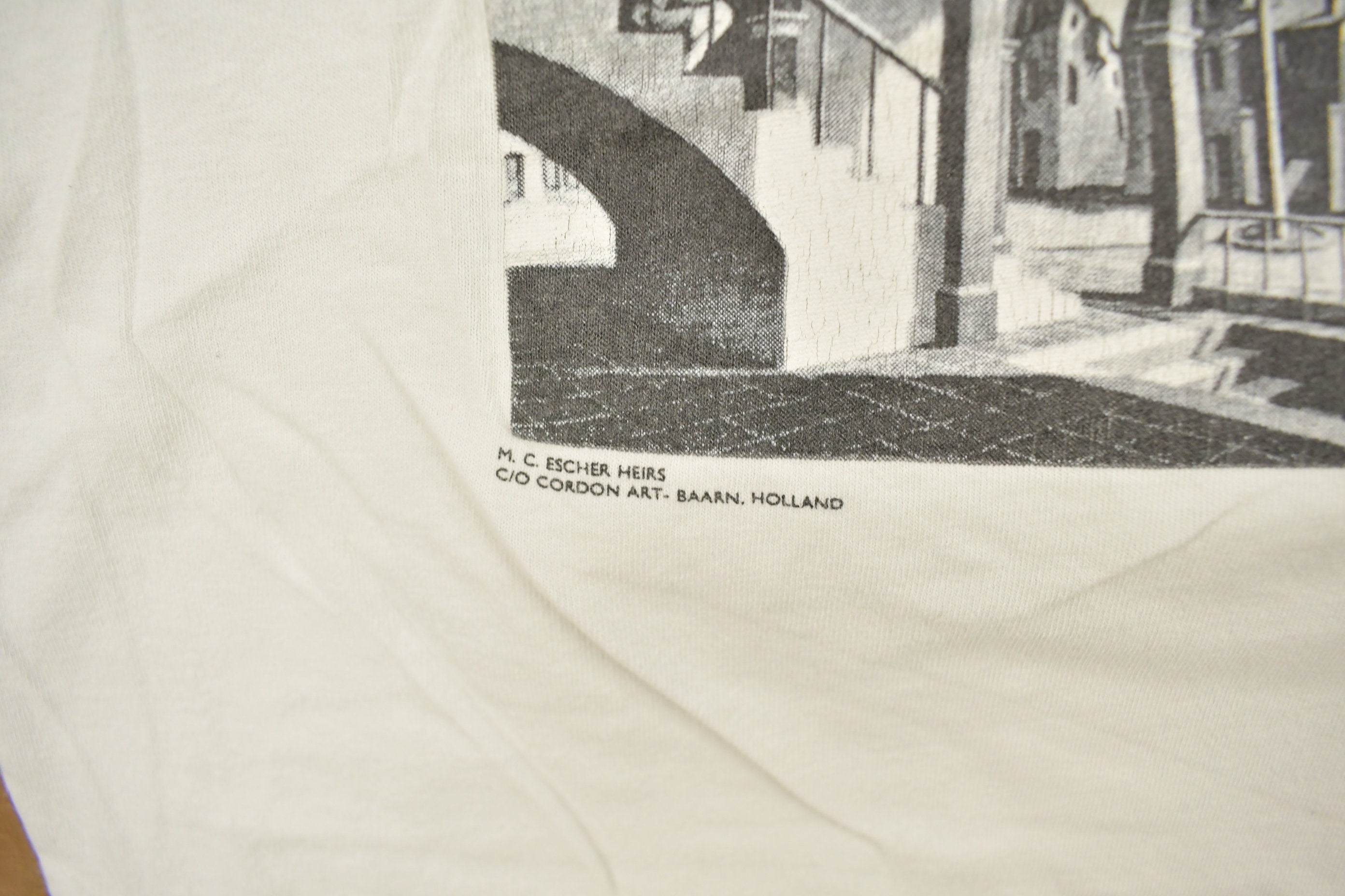 Vintage 1990s MC Escher Abstract Art Graphic T Shirt