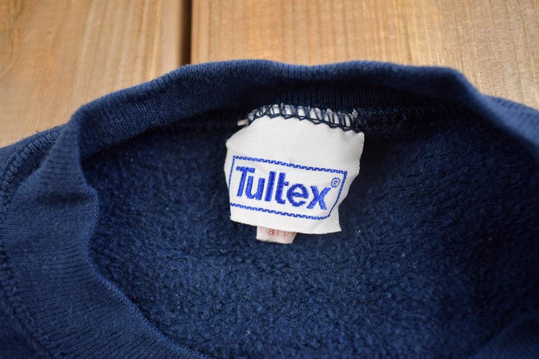 Vintage 1990s Blank Blue Tultex Crewneck Sweatshirt Made In USA