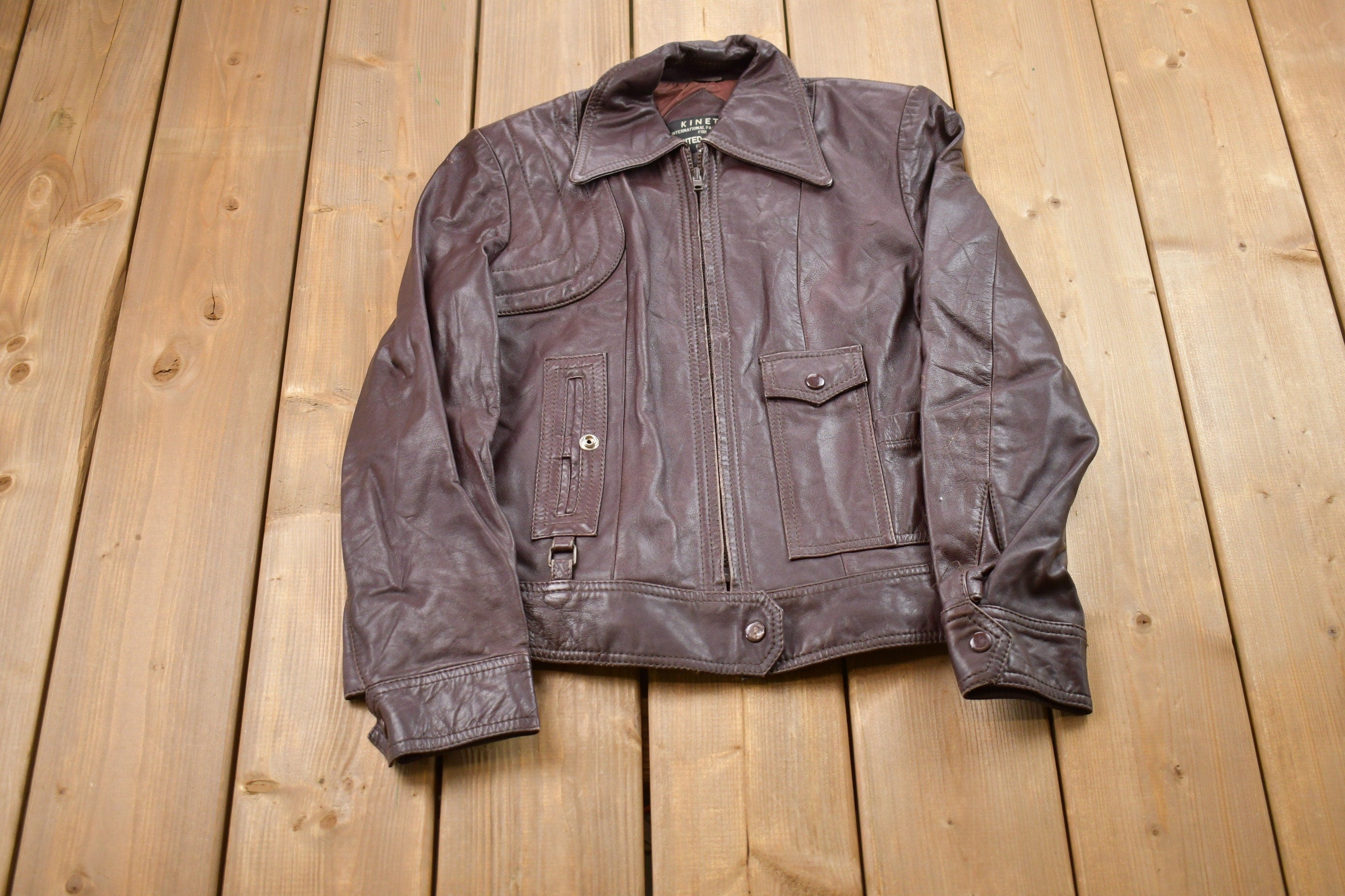 Vintage 1980s Kinetic Leather Jacket