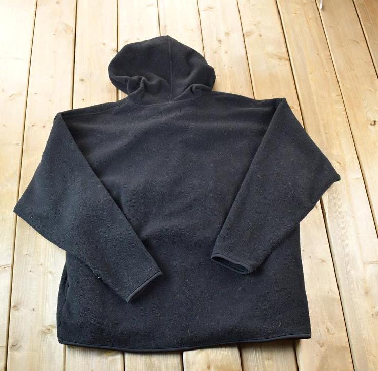 Vintage 1990s Online Fleece Hooded Sweater / Outdoorsman / 90s Sweater / Streetwear / Hiking / Fleece Zip up
