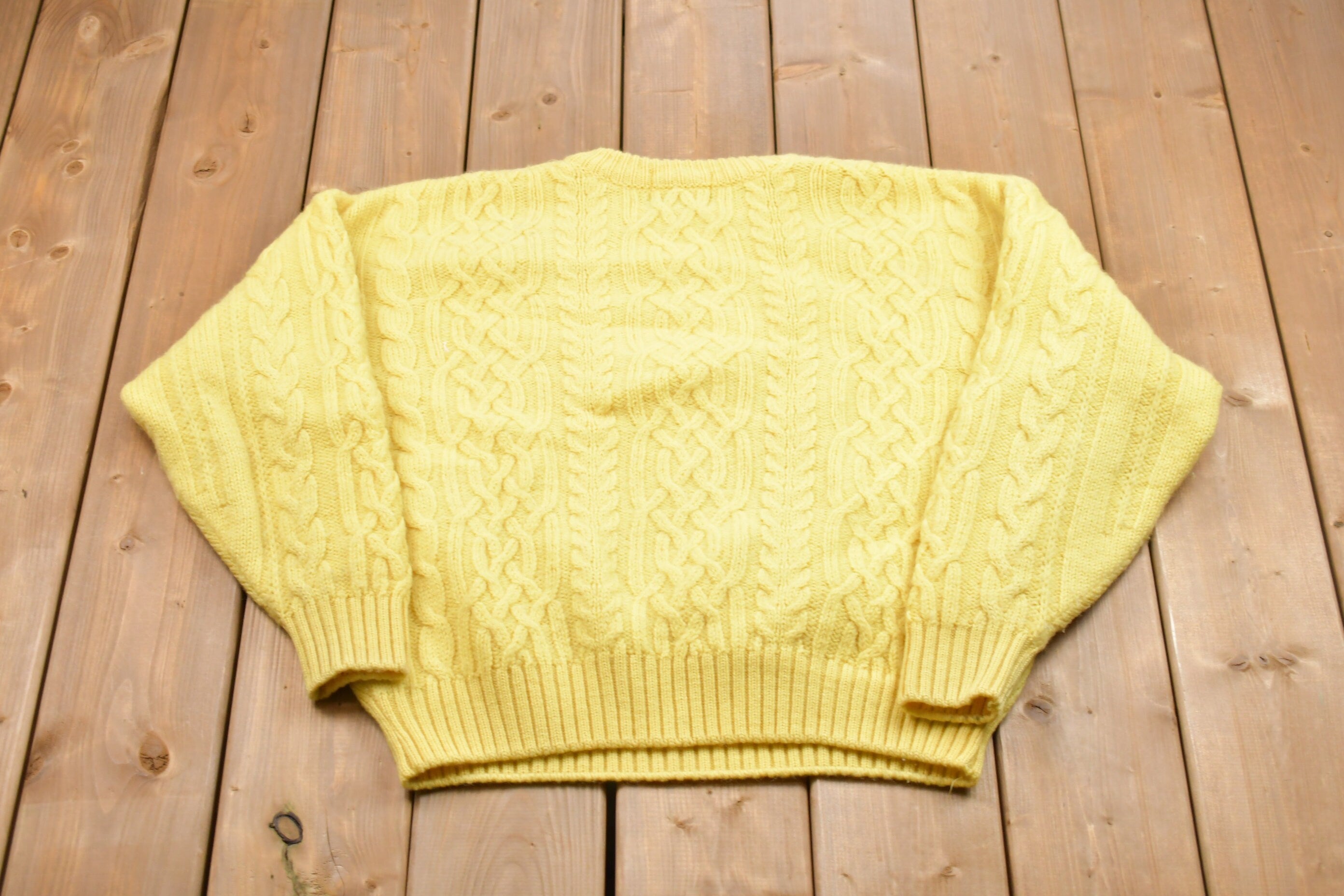 Vintage Mac Gordon 3D Cable Knitted Sweater