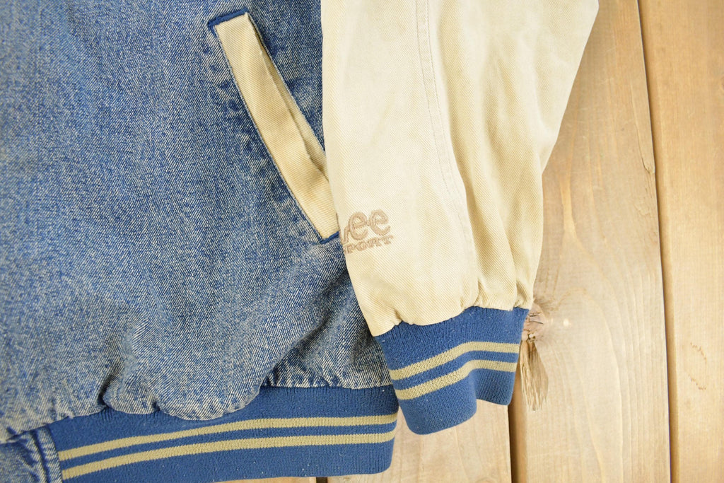 Vintage 1990s Pittsburgh Steelers Denim Varsity Jacket Men's XL