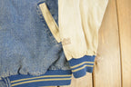 Vintage 1990s Pittsburgh Steelers Denim Varsity Jacket Men's XL