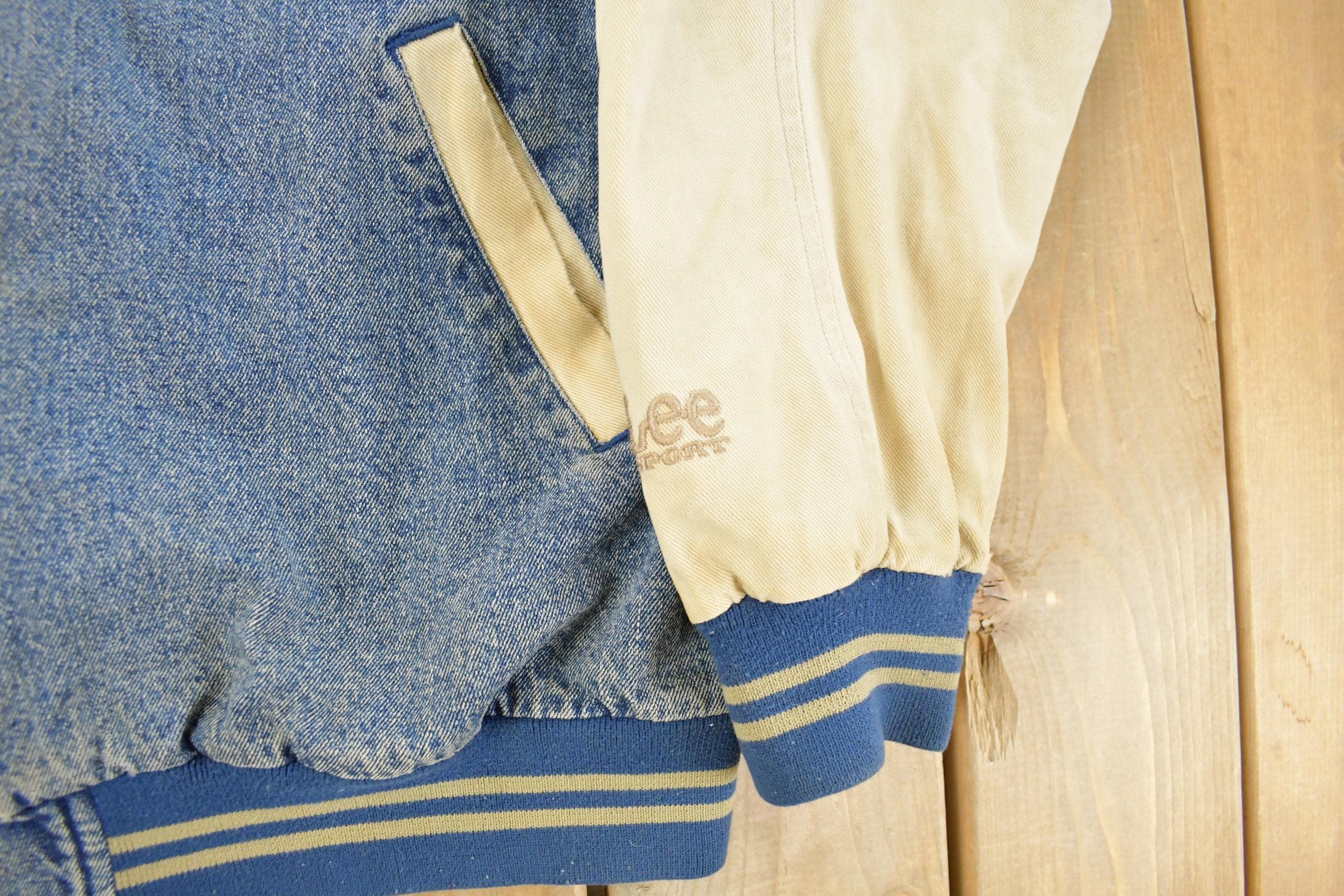Vintage 1990s Pittsburgh Steelers Denim Varsity Jacket Men's XL
