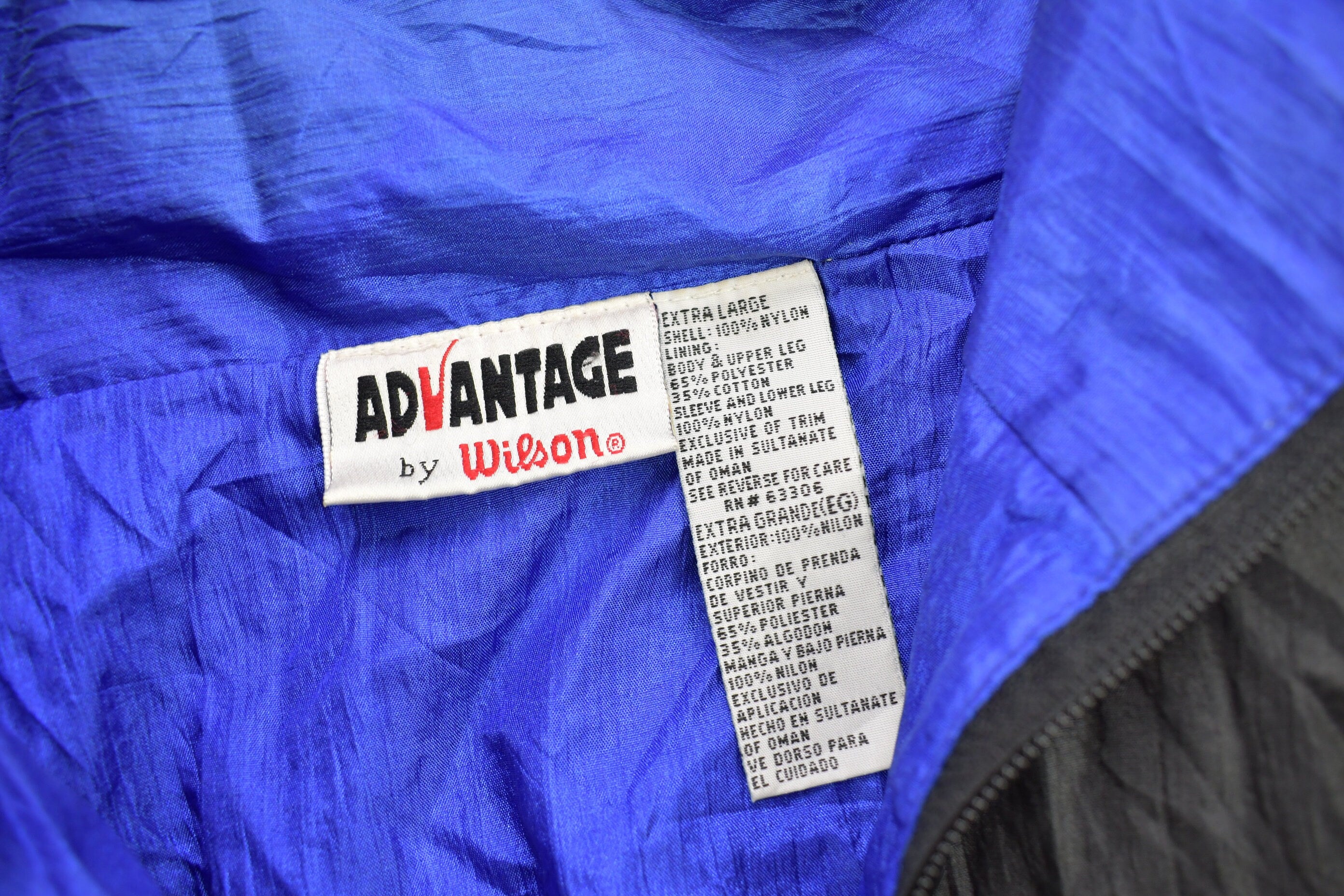 Vintage 1990s Advantage By Wilson Color Block Windbreaker Jacket