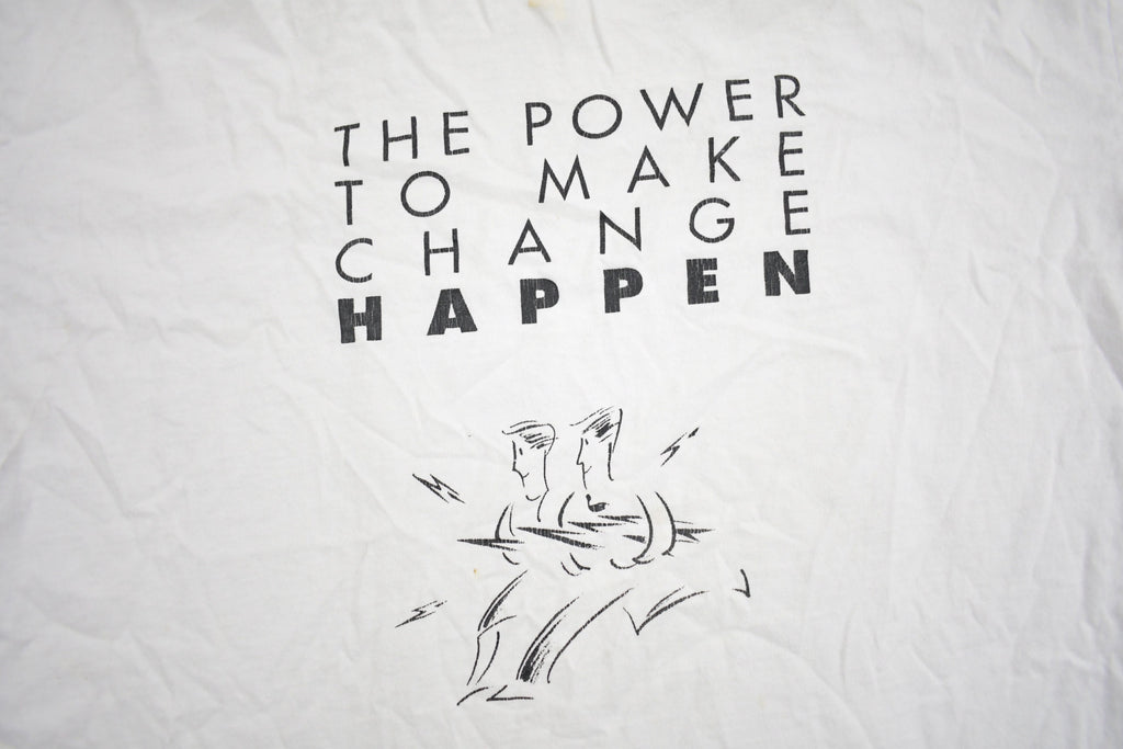 Vintage 1990s The Power To Make Change Happen Graphic T Shirt  Vintage T Shirt  MICA Continuous Learning  Graphic Tee  Single Stitch