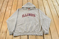 Vintage Y2K University of Illinois Nike Middle Swoosh Hoodie Sweatshirt Men's 2XL / Swoosh Logo / Collegiate / 2000s Nike Sweater