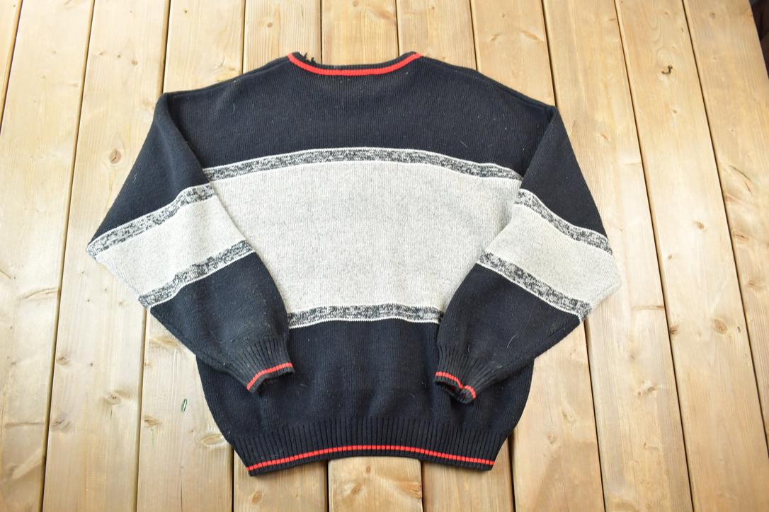 Vintage 1990s Canadian Bomber Knit Crewneck Sweater