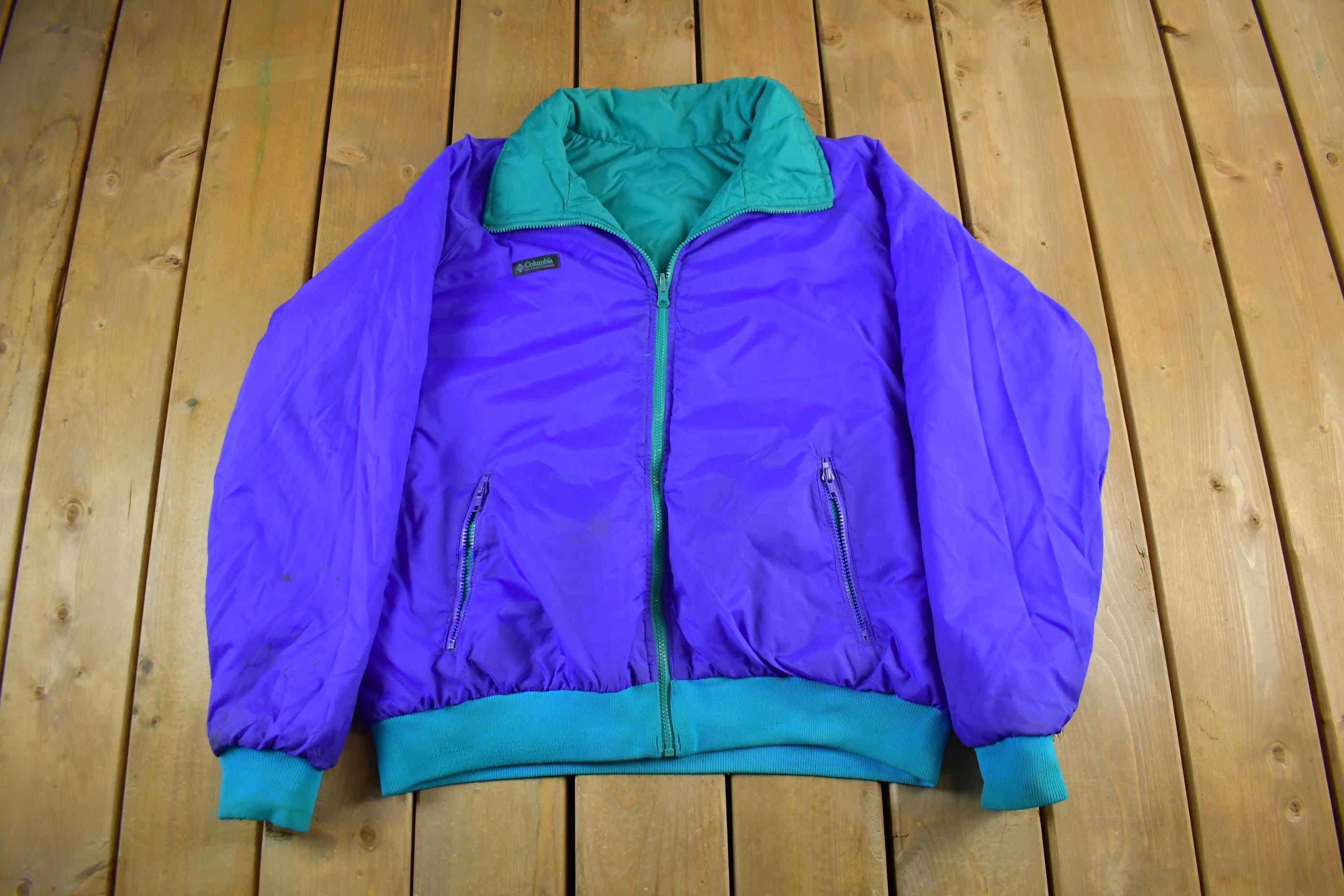 Vintage 1990s Columbia Sportswear Reversible Puffer Jacket Men's XL