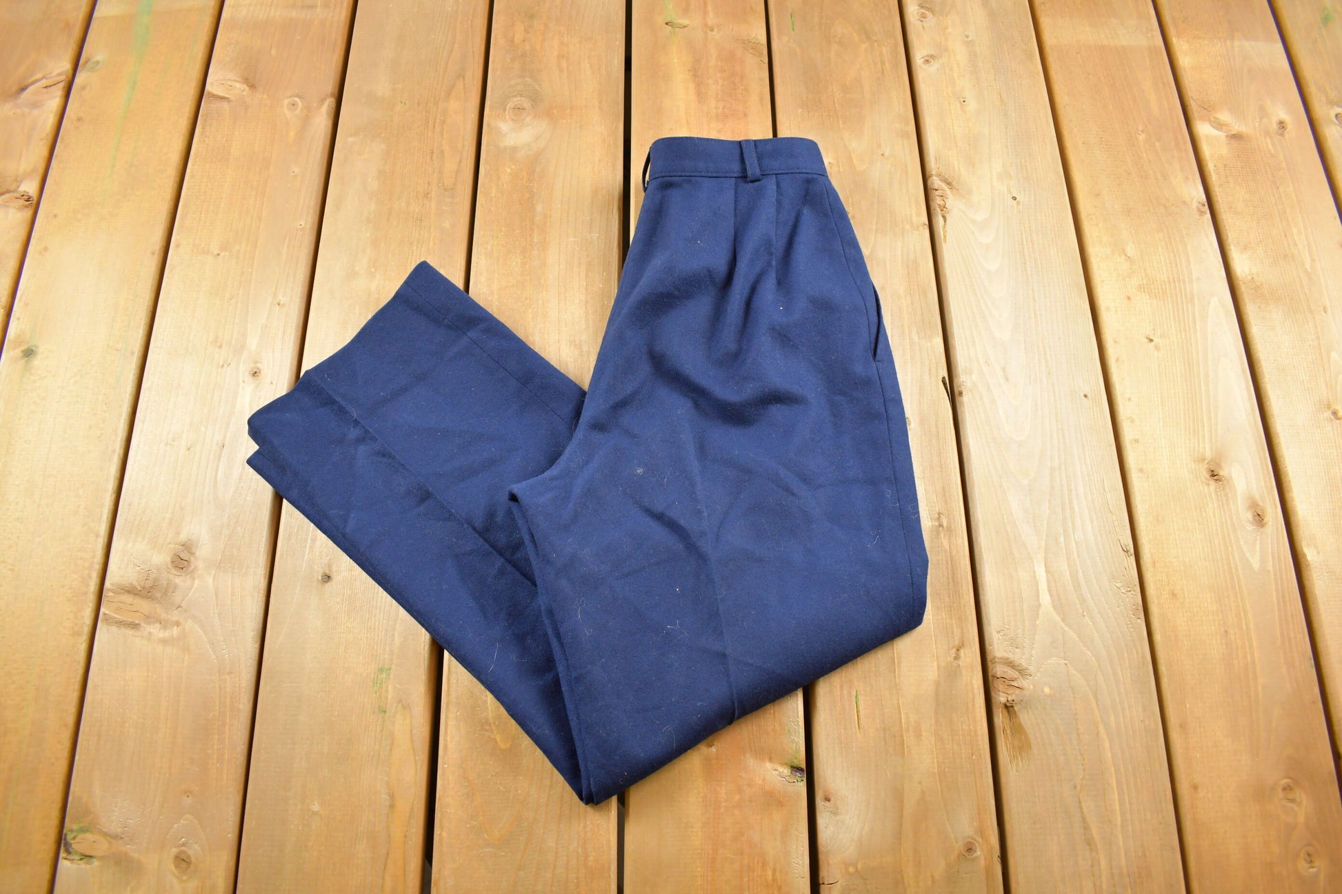 Vintage 1980s Pendleton 100% Virgin Wool Petite Pants Size 37 x 27 / True Vintage / Bottoms / Vintage Pants / Retro Style / Made in USA