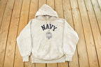 Vintage 1990s Navy Military Pro Weave Hoodie Sweatshirt Mens XL