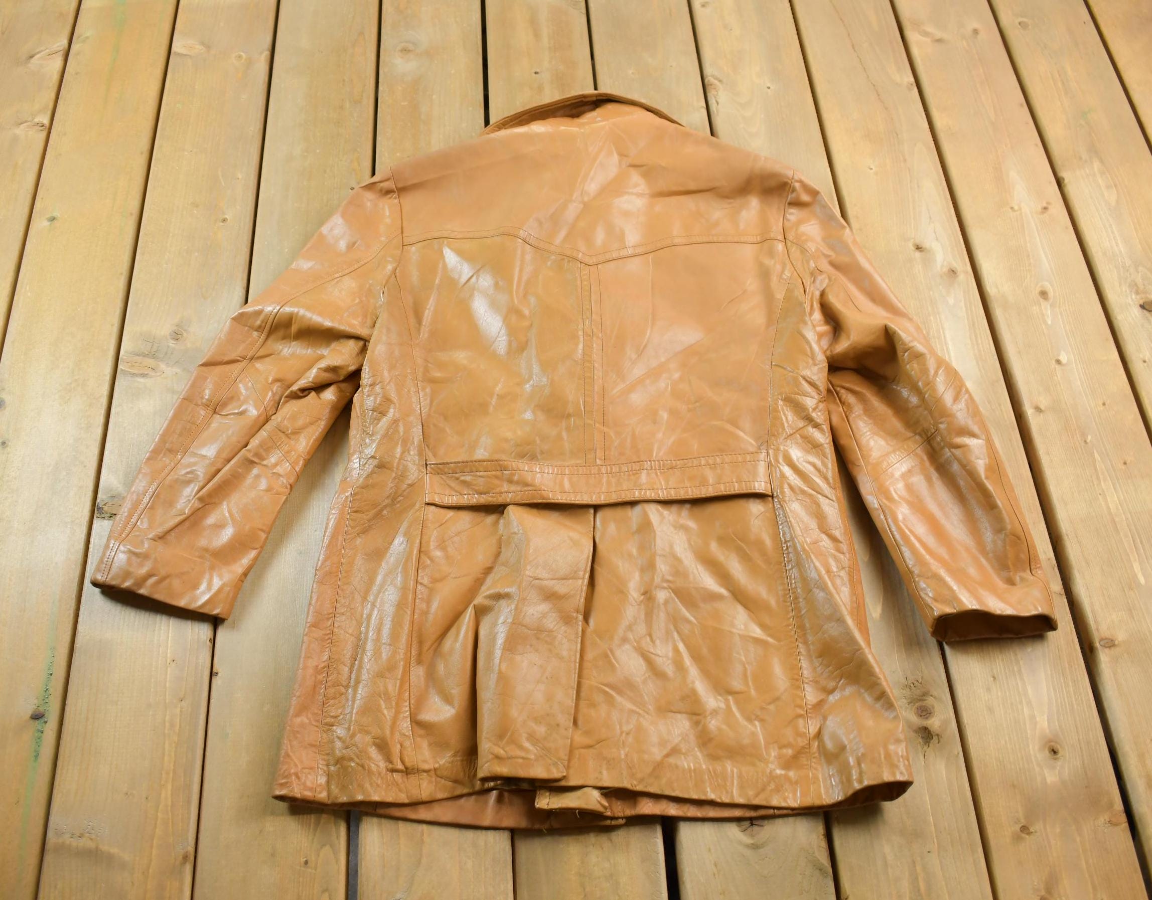 Vintage 1970s William Barry Leather Blazer Jacket