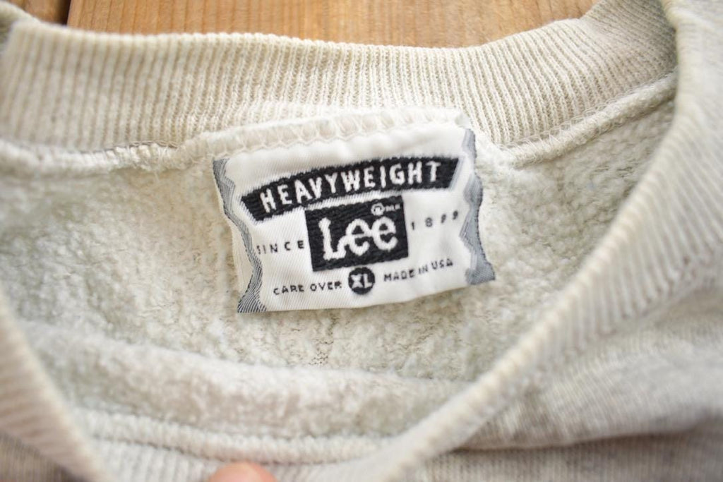 Vintage 1990s Lee Heavyweight Crewneck Cropped Sweatshirt Made In USA