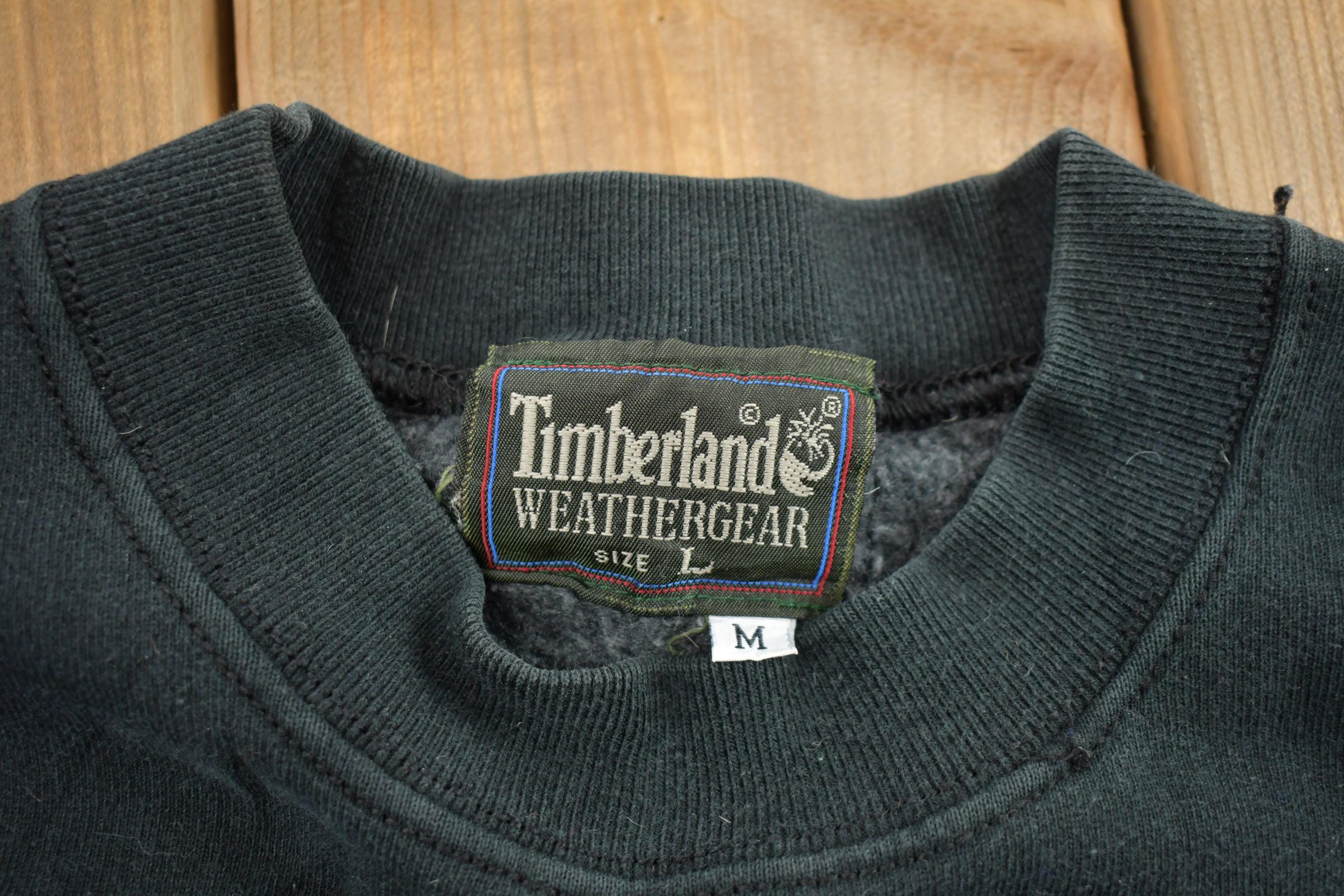 Vintage 1990s Timberland Weathergear Ball Hat Embroidered Crewneck Sweatshirt