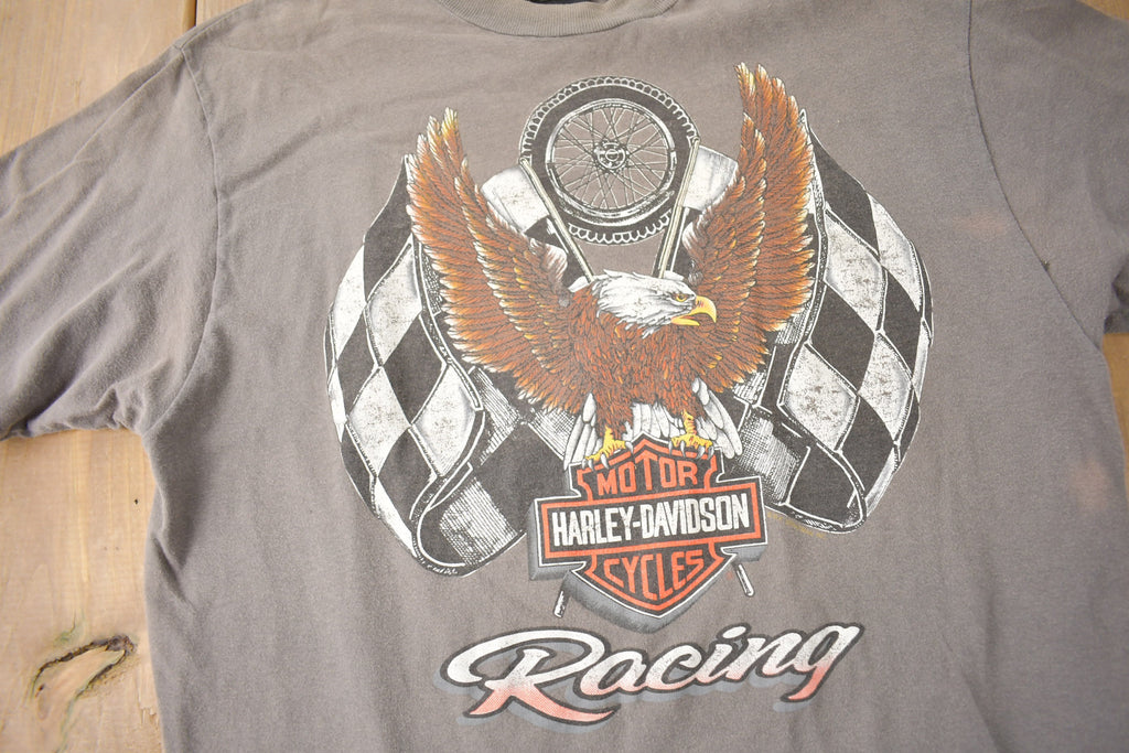 Vintage 1990s Bartels' Harley Davidson West Los Angeles Single Stitch Graphic T-Shirt Made In USA