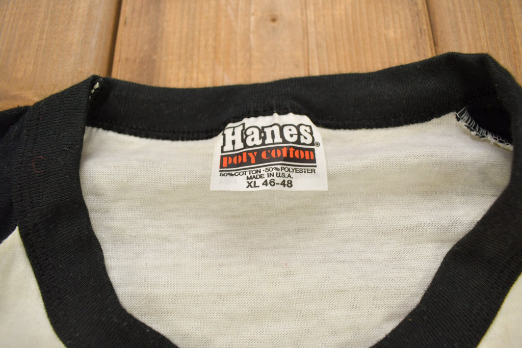 Vintage 1983 World Of Wheels World Tour Graphic Raglan T Shirt Single Stitch