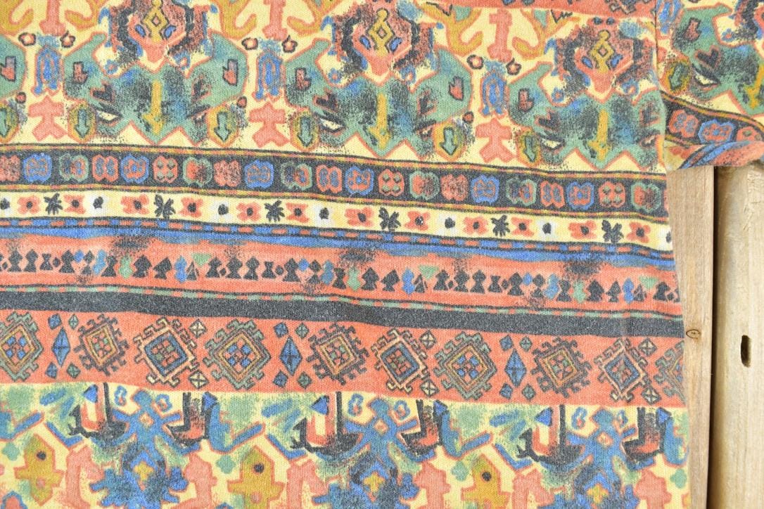 Vintage 1990s Forenza Coogi Style Print Single Stitch T-Shirt