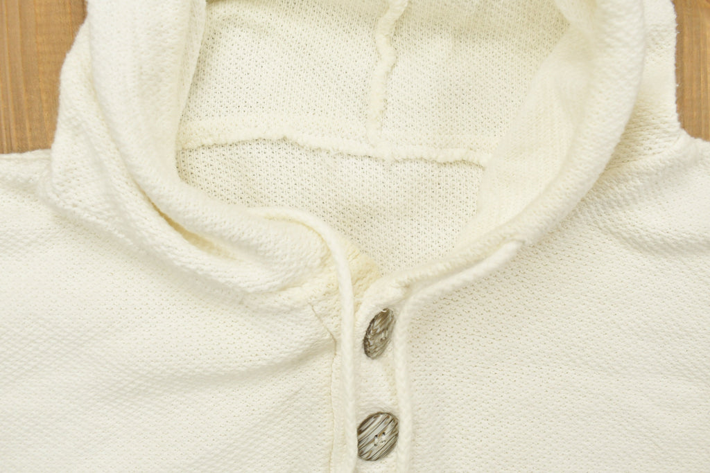 Vintage 1990s Blank White Button Hoodie