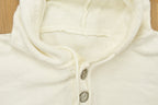 Vintage 1990s Blank White Button Hoodie