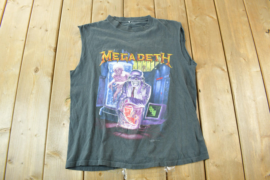 Vintage 1991 Megadeth Global Tour Graphic Band T-Shirt