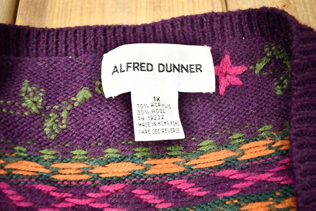 Vintage 1990s Alfred Dunner Knitted Sweater Vest