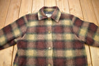 Vintage 1990s Eddie Bauer Plaid Fleece Button Up Woman's Sweater