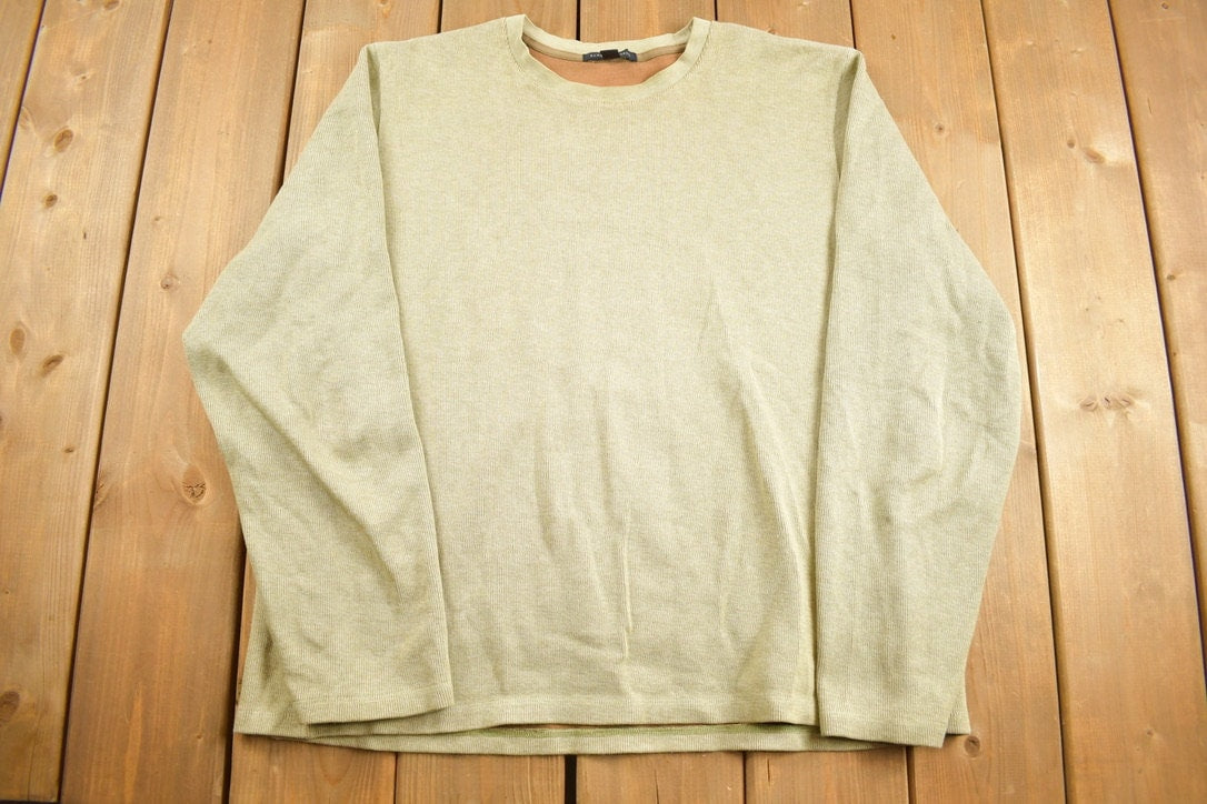 Vintage 1990s Green Banana Republic Wool Knitted Crewneck Sweater