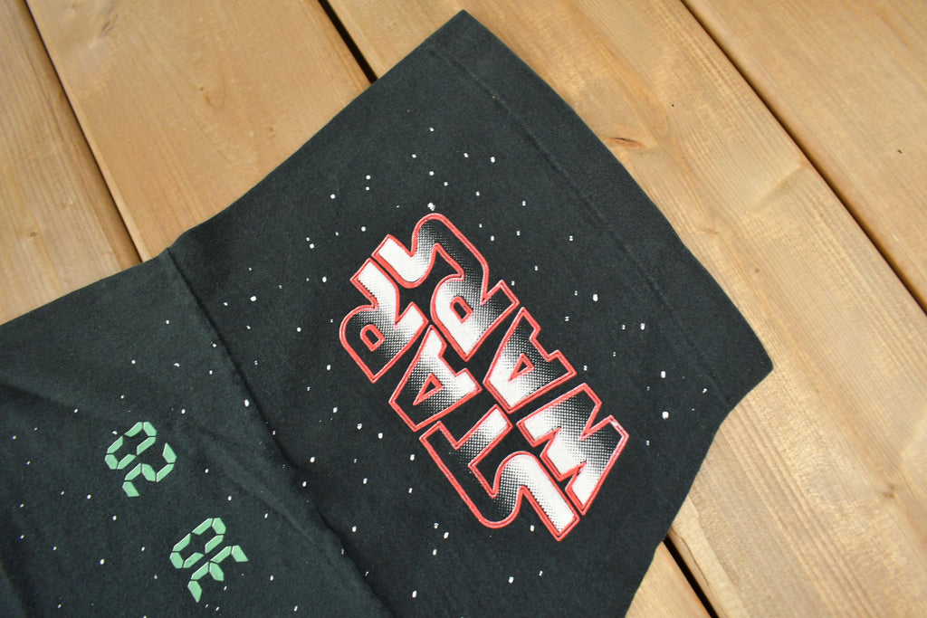 Vintage 1996 Star Wars X-Wing Rogue Squadron All Over Print Graphic T-Shirt Size L Made In USA Single Stitch