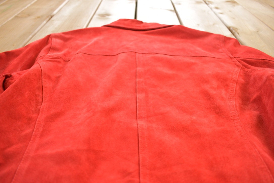 Vintage 1990s Chicos Suede Leather Light Jacket