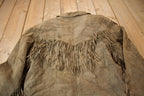 Vintage 1990s Siena Brown Suede Fringe Jacket
