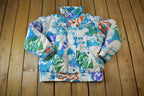 Vintage 1980s Coloured Pattern Puffer Jacket - Medium