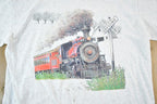 Vintage 1990s Steam Engine Train Souvenir Single Stitch Graphic Print T-Shirt Made In USA