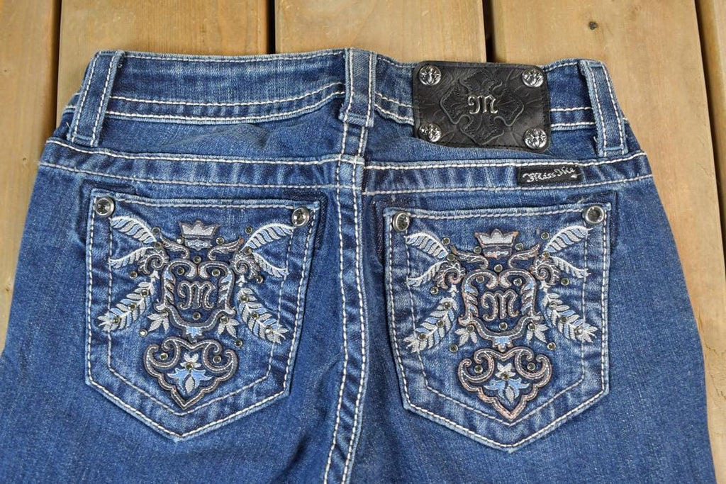 Vintage Y2K Miss Me Bedazzled Low Rise Jeans Size 26x31