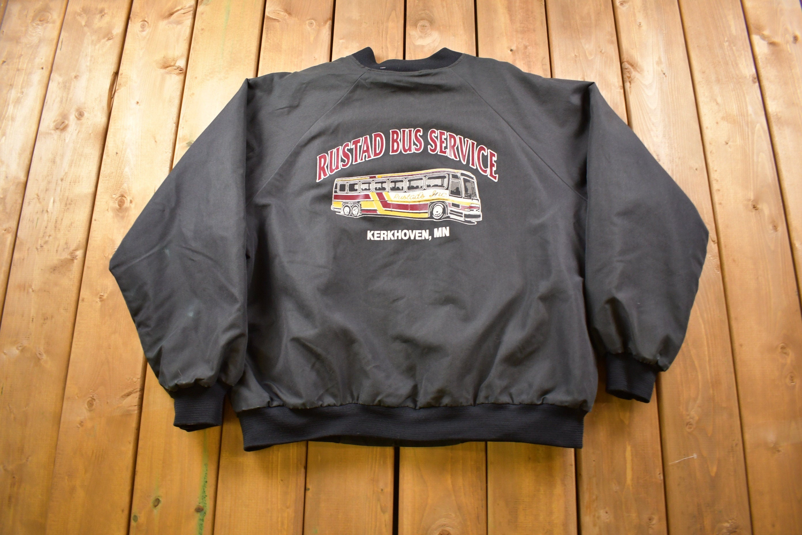 Vintage 1990s Rustard Bus Service Bomber Jacket