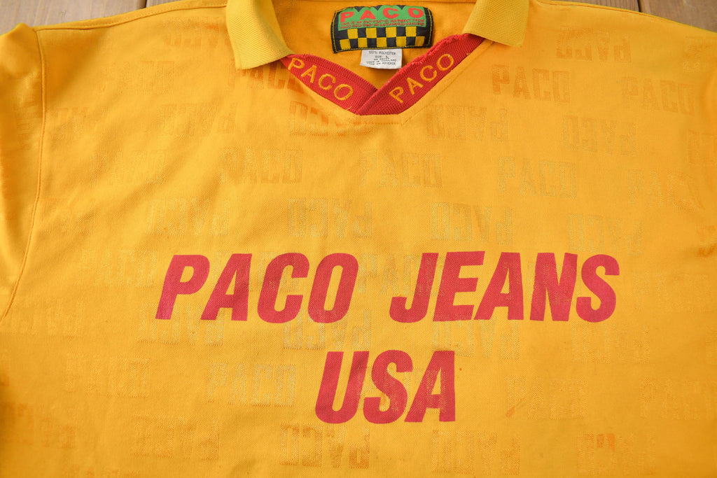 Vintage 1990s PACO Jeans USA Soccer Jersey Size Large