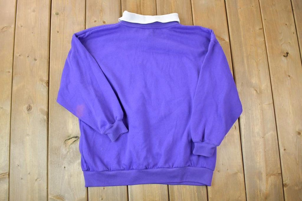 Vintage 1990s Retro Action Cute Puppy knit Collared Sweater