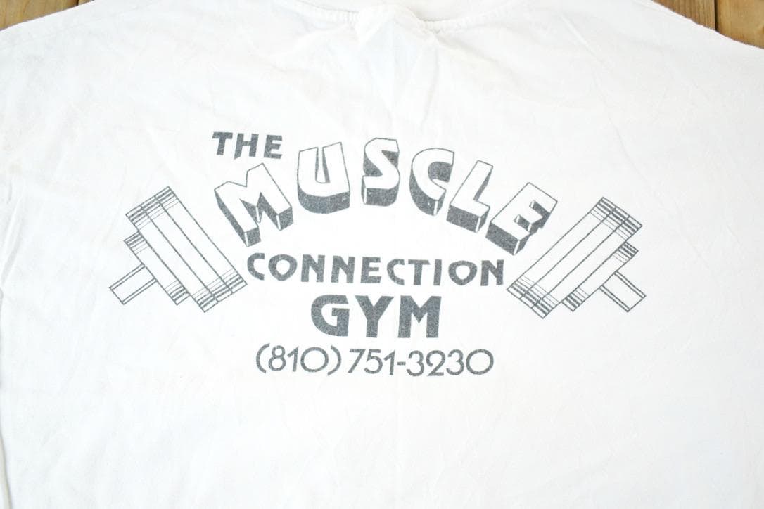 Vintage 1990s State Powerlifting Drug Free Souvenir T-Shirt Men's L