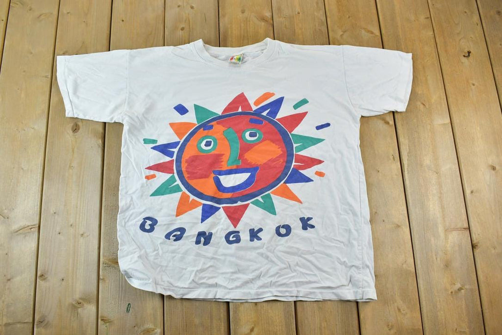 Vintage 1990s Bangkok Thailand Souvenir Single Stitch Graphic Print T-Shirt